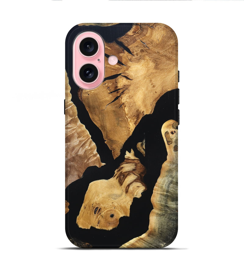iPhone 16 Wood Live Edge Phone Case - Jacalyn (Wood Burl, 819596)