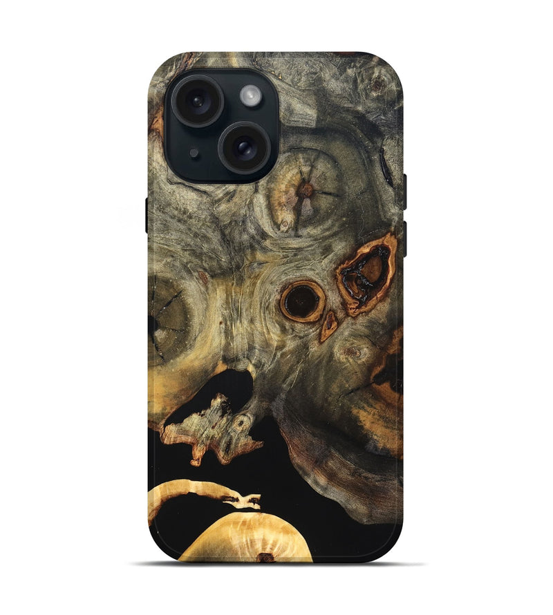 iPhone 15 Wood Live Edge Phone Case - Solana (Wood Burl, 819599)