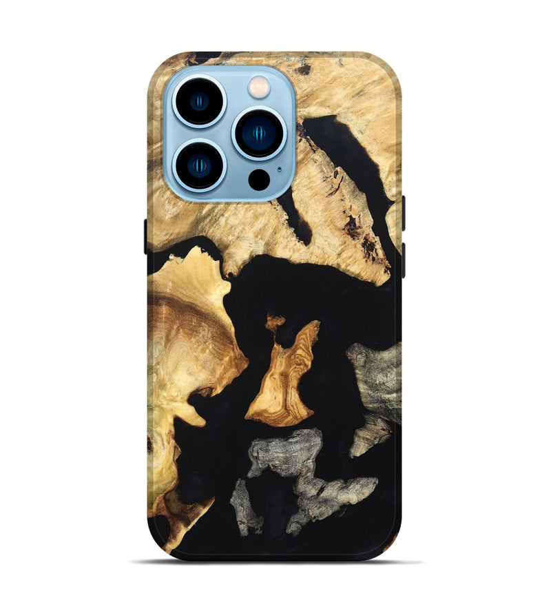 iPhone 14 Pro Wood Live Edge Phone Case - Brandon (Wood Burl, 819600)
