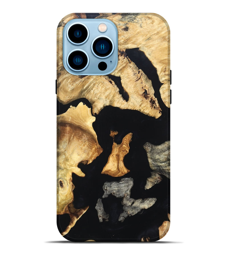 iPhone 14 Pro Max Wood Live Edge Phone Case - Brandon (Wood Burl, 819600)
