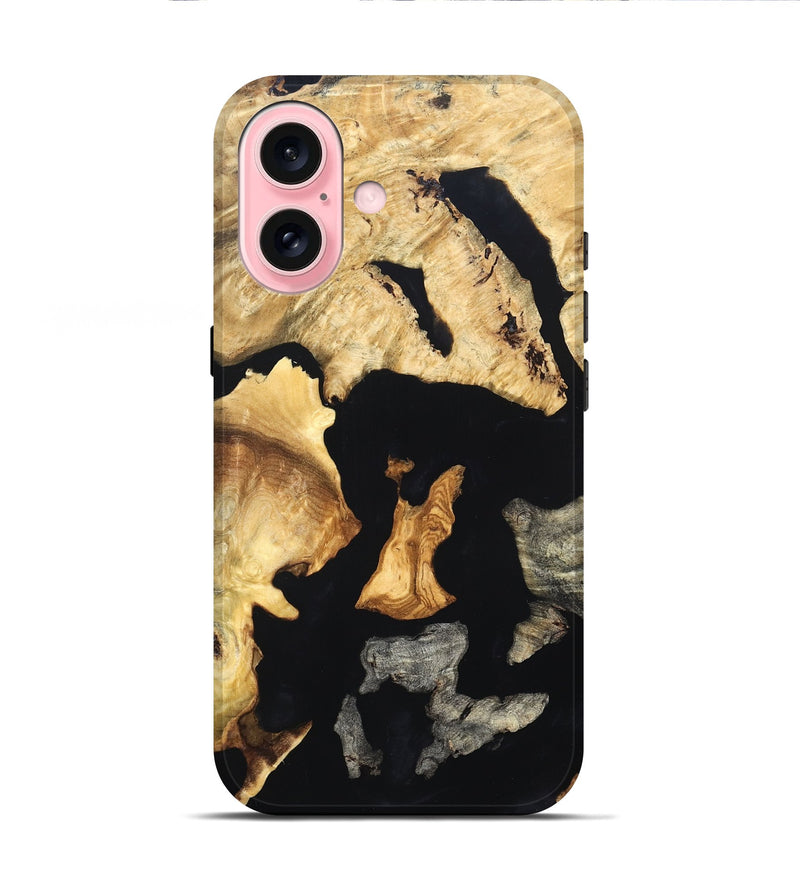 iPhone 16 Wood Live Edge Phone Case - Brandon (Wood Burl, 819600)