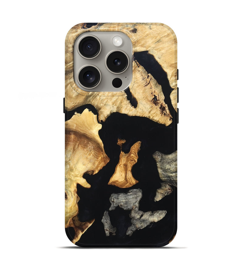 iPhone 16 Pro Wood Live Edge Phone Case - Brandon (Wood Burl, 819600)