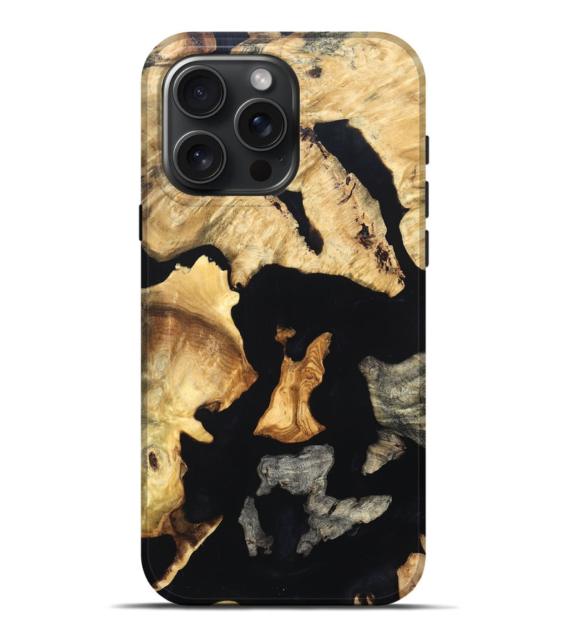 iPhone 16 Pro Max Wood Live Edge Phone Case - Brandon (Wood Burl, 819600)
