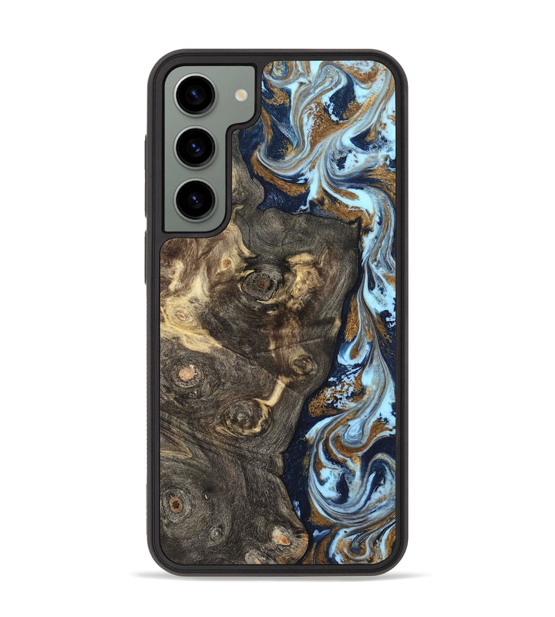 Galaxy S23 Plus Wood Phone Case - Corrine (Teal & Gold, 819618)