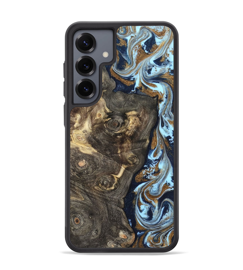 Galaxy S25 Plus Wood Phone Case - Corrine (Teal & Gold, 819618)