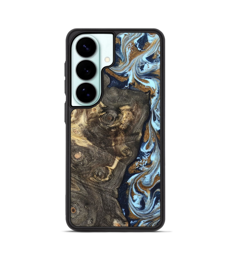 Galaxy S26 Wood Phone Case - Corrine (Teal & Gold, 819618)