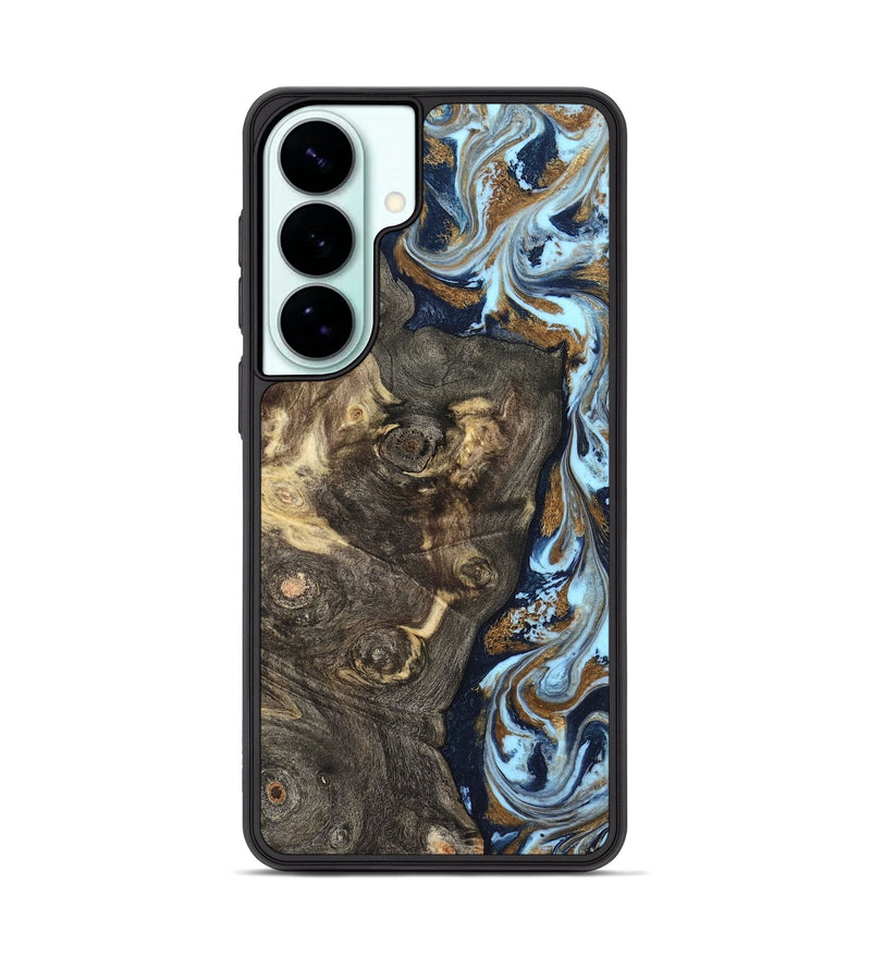 Galaxy S26 Plus Wood Phone Case - Corrine (Teal & Gold, 819618)