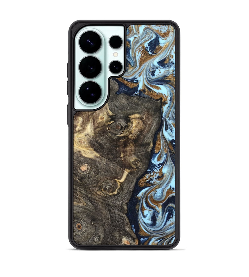 Galaxy S26 Ultra Wood Phone Case - Corrine (Teal & Gold, 819618)