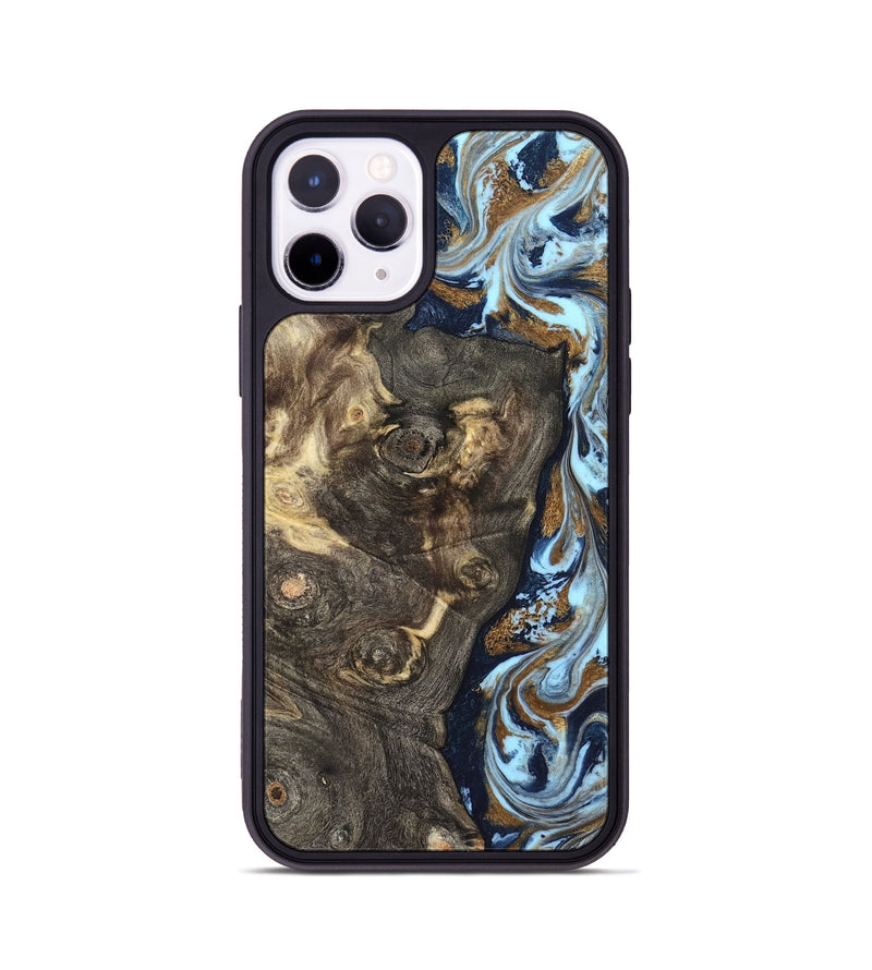 iPhone 11 Pro Wood Phone Case - Corrine (Teal & Gold, 819618)