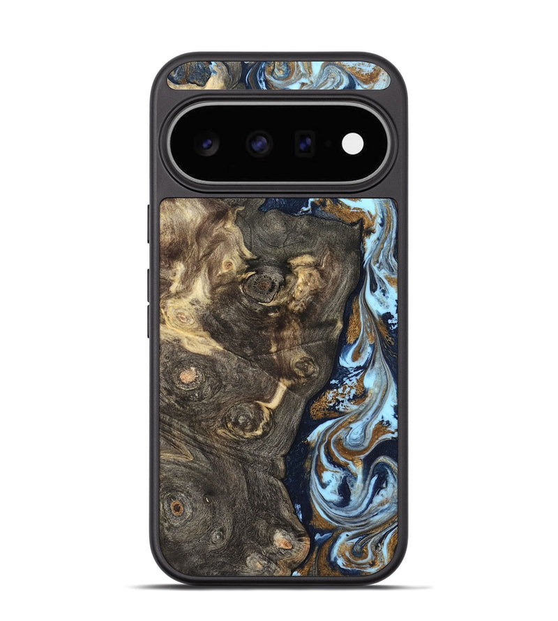 Pixel 11 Wood Phone Case - Corrine (Teal & Gold, 819618)