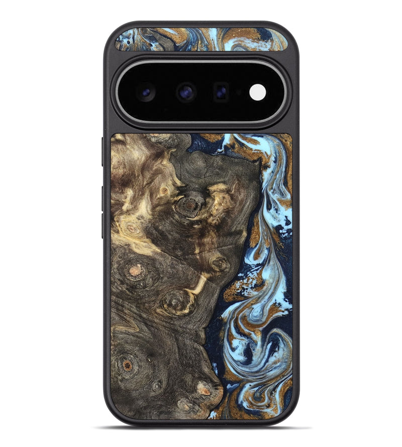 Pixel 11 Pro XL Wood Phone Case - Corrine (Teal & Gold, 819618)