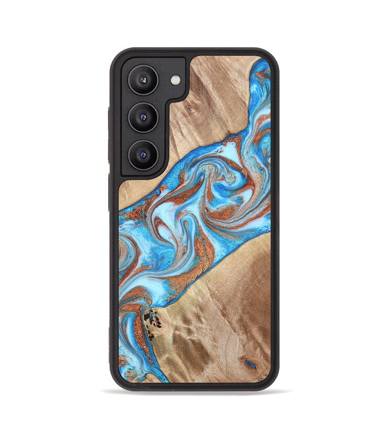 Galaxy S23 Wood Phone Case - Major (Teal & Gold, 819619)