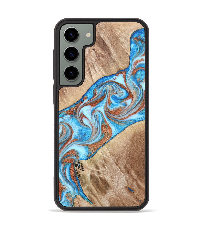 Galaxy S23 Plus Wood Phone Case - Major (Teal & Gold, 819619)