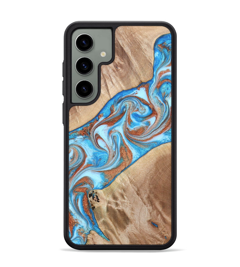 Galaxy S24 Plus Wood Phone Case - Major (Teal & Gold, 819619)