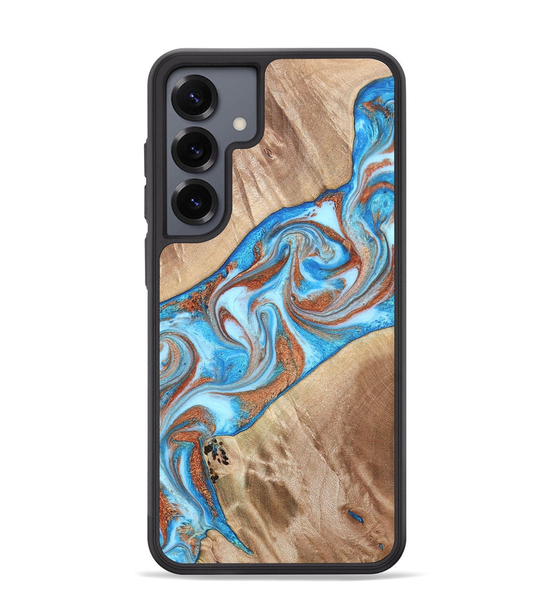Galaxy S25 Plus Wood Phone Case - Major (Teal & Gold, 819619)