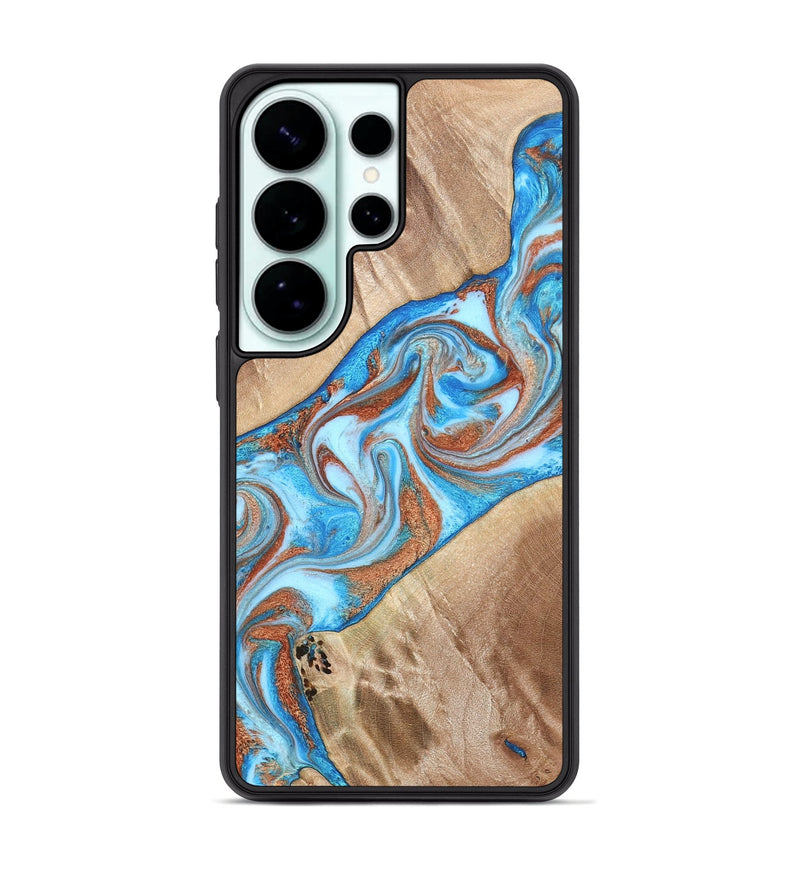 Galaxy S26 Ultra Wood Phone Case - Major (Teal & Gold, 819619)