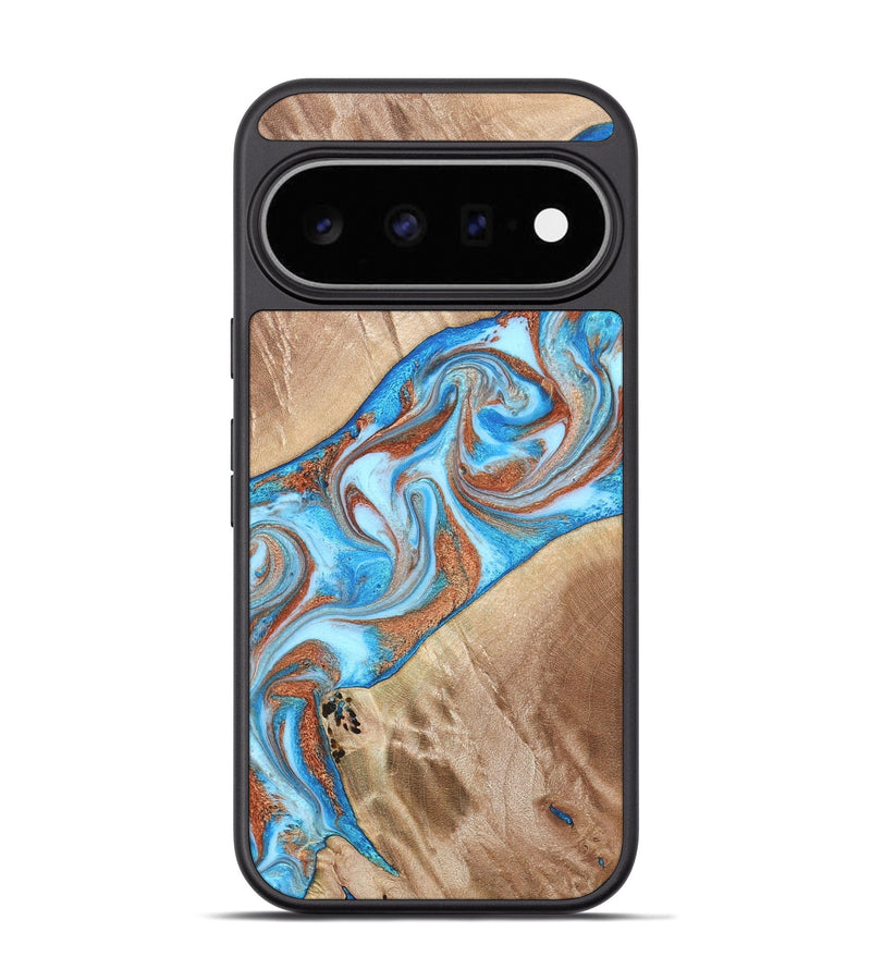 Pixel 11 Pro Wood Phone Case - Major (Teal & Gold, 819619)