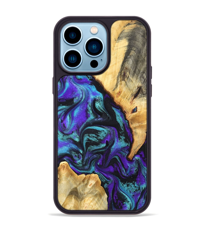 iPhone 14 Pro Max Wood Phone Case - Hoyt (Purple, 819627)