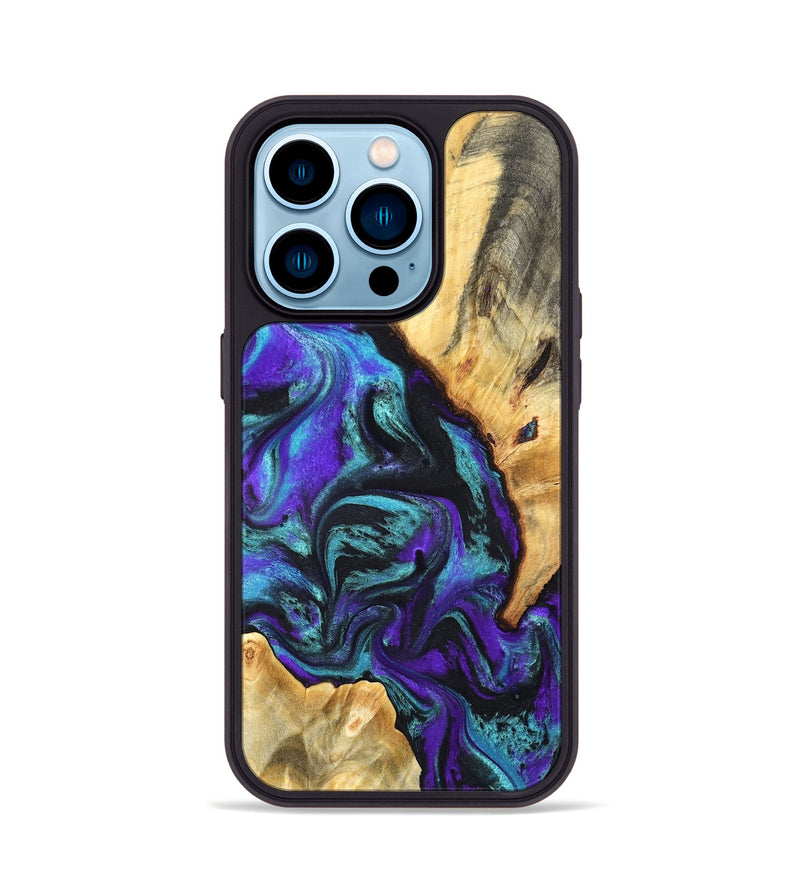 iPhone 14 Pro Wood Phone Case - Hoyt (Purple, 819627)