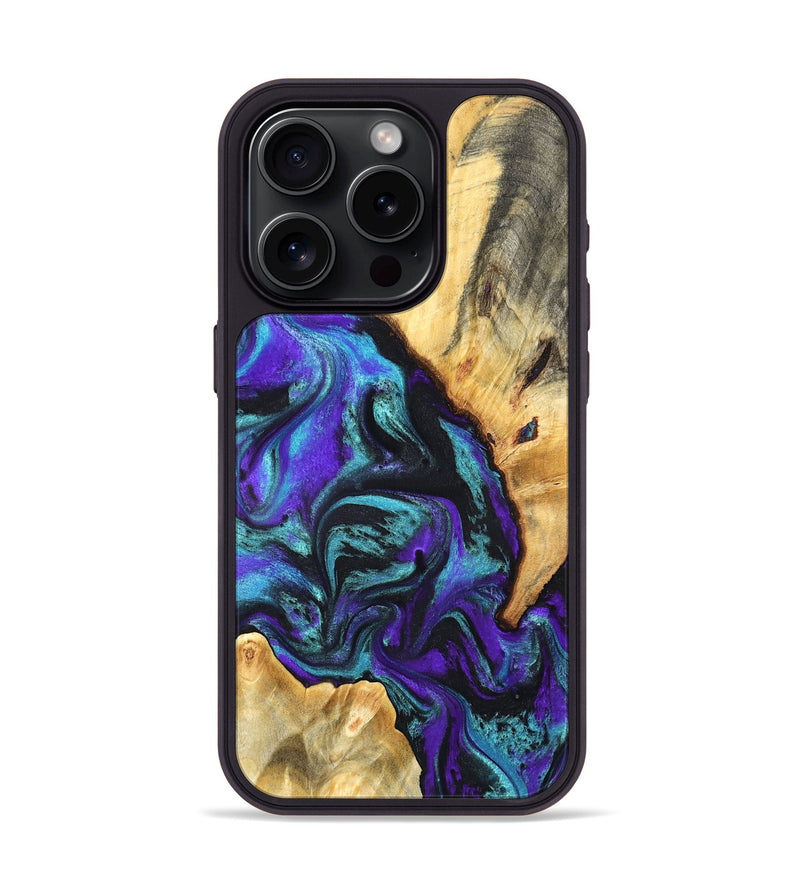 iPhone 15 Pro Wood Phone Case - Hoyt (Purple, 819627)
