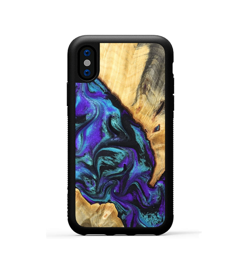 iPhone Xs Wood Phone Case - Hoyt (Purple, 819627)
