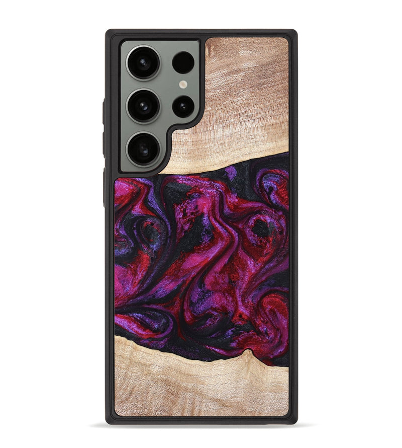 Galaxy S23 Ultra Wood Phone Case - Tonia (Red, 819629)