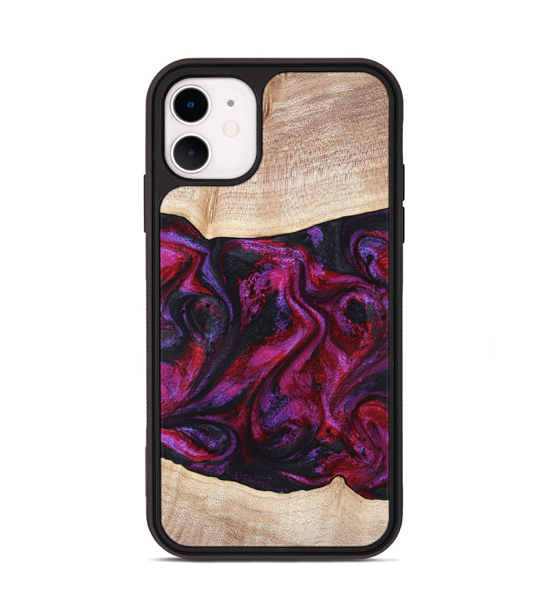 iPhone 11 Wood Phone Case - Tonia (Red, 819629)