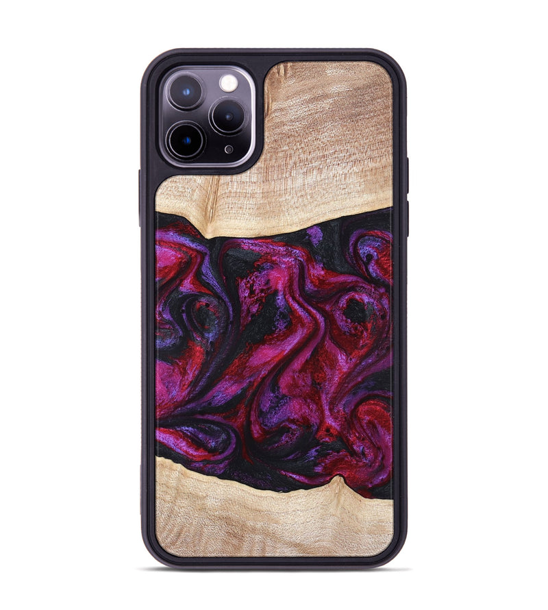 iPhone 11 Pro Max Wood Phone Case - Tonia (Red, 819629)