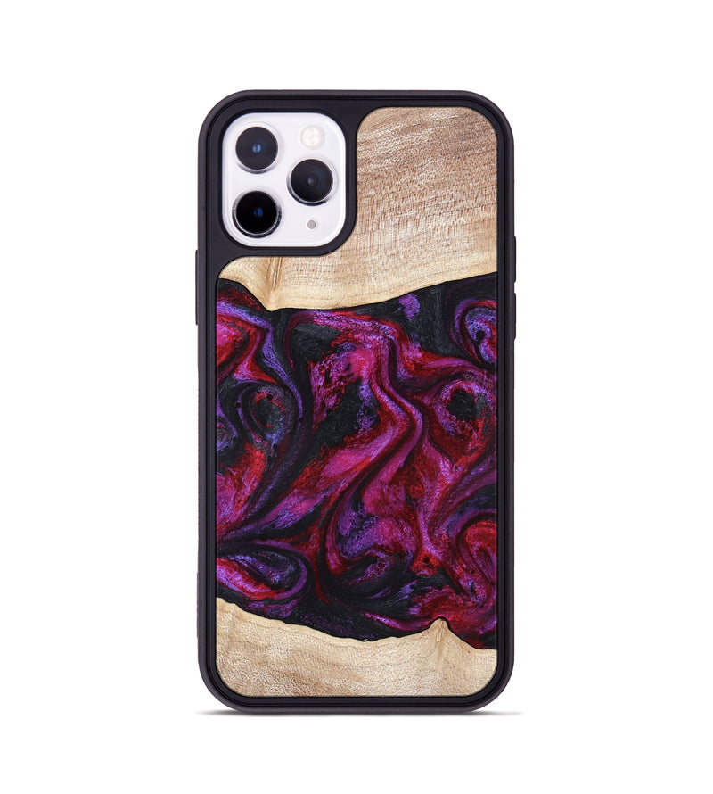 iPhone 11 Pro Wood Phone Case - Tonia (Red, 819629)