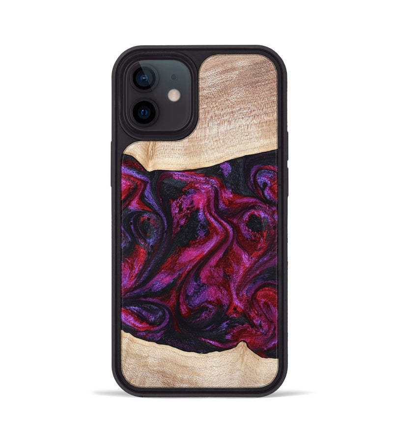 iPhone 12 Wood Phone Case - Tonia (Red, 819629)