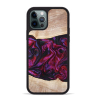 iPhone 12 Pro Max Wood Phone Case - Tonia (Red, 819629)