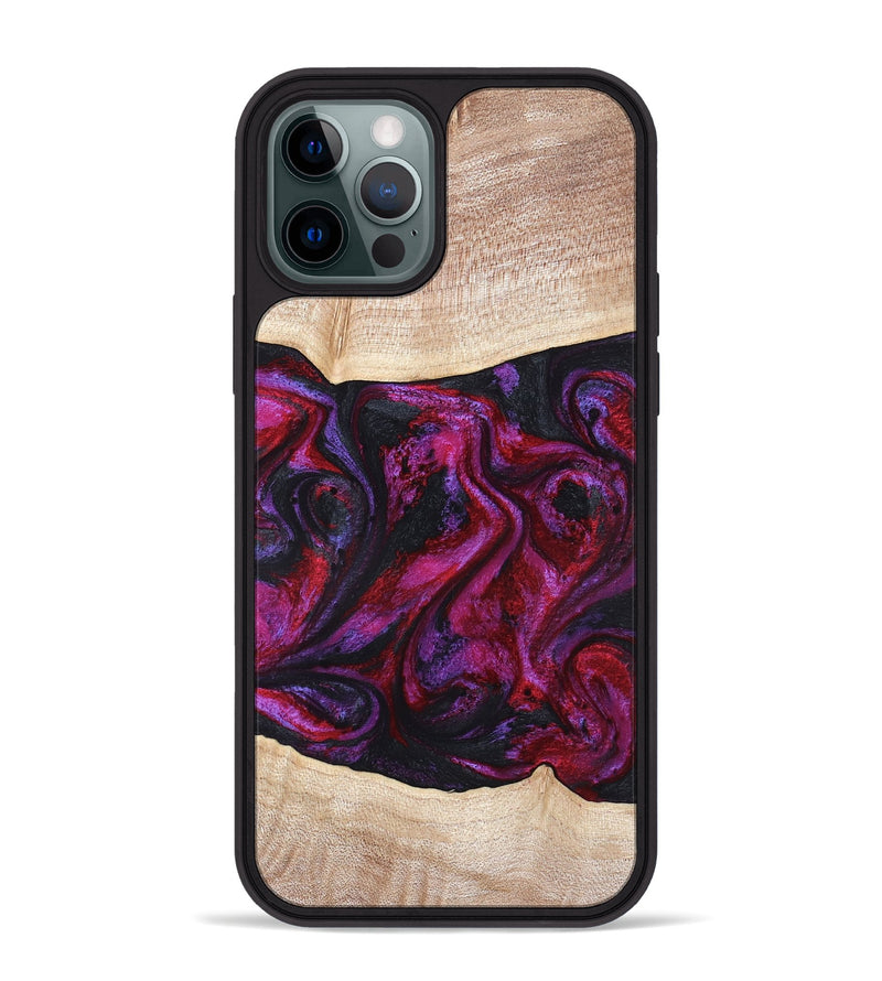 iPhone 12 Pro Max Wood Phone Case - Tonia (Red, 819629)