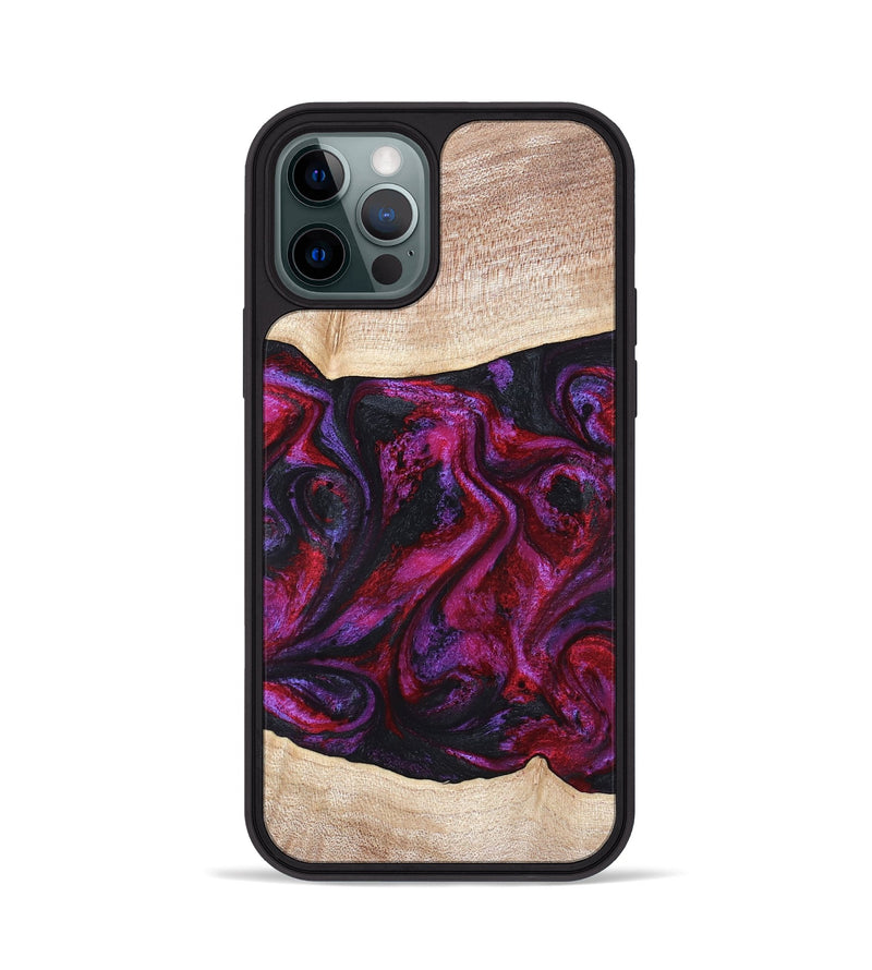 iPhone 12 Pro Wood Phone Case - Tonia (Red, 819629)