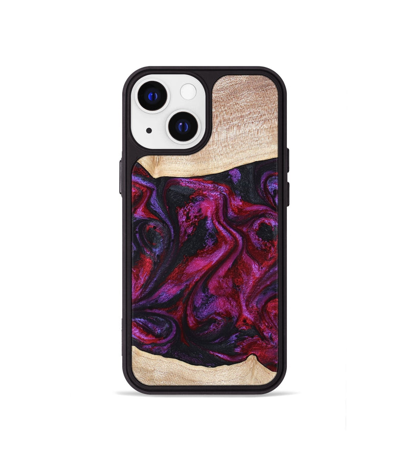 iPhone 13 mini Wood Phone Case - Tonia (Red, 819629)