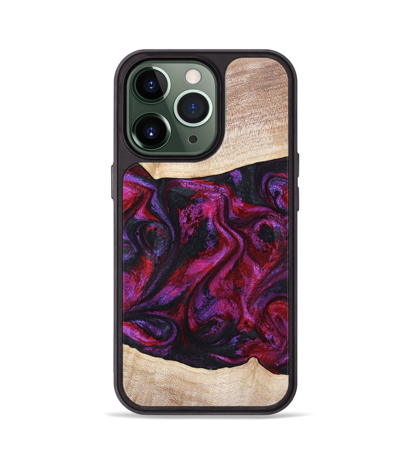 iPhone 13 Pro Wood Phone Case - Tonia (Red, 819629)