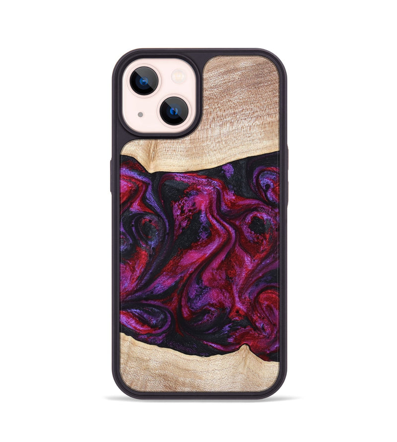 iPhone 14 Wood Phone Case - Tonia (Red, 819629)