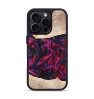iPhone 16 Pro Wood Phone Case - Tonia (Red, 819629)