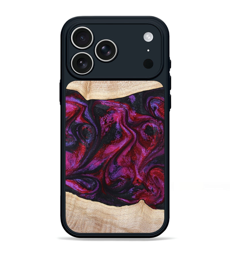 iPhone 17 Pro Max Wood Phone Case - Tonia (Red, 819629)