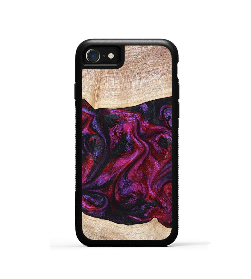 iPhone SE Wood Phone Case - Tonia (Red, 819629)
