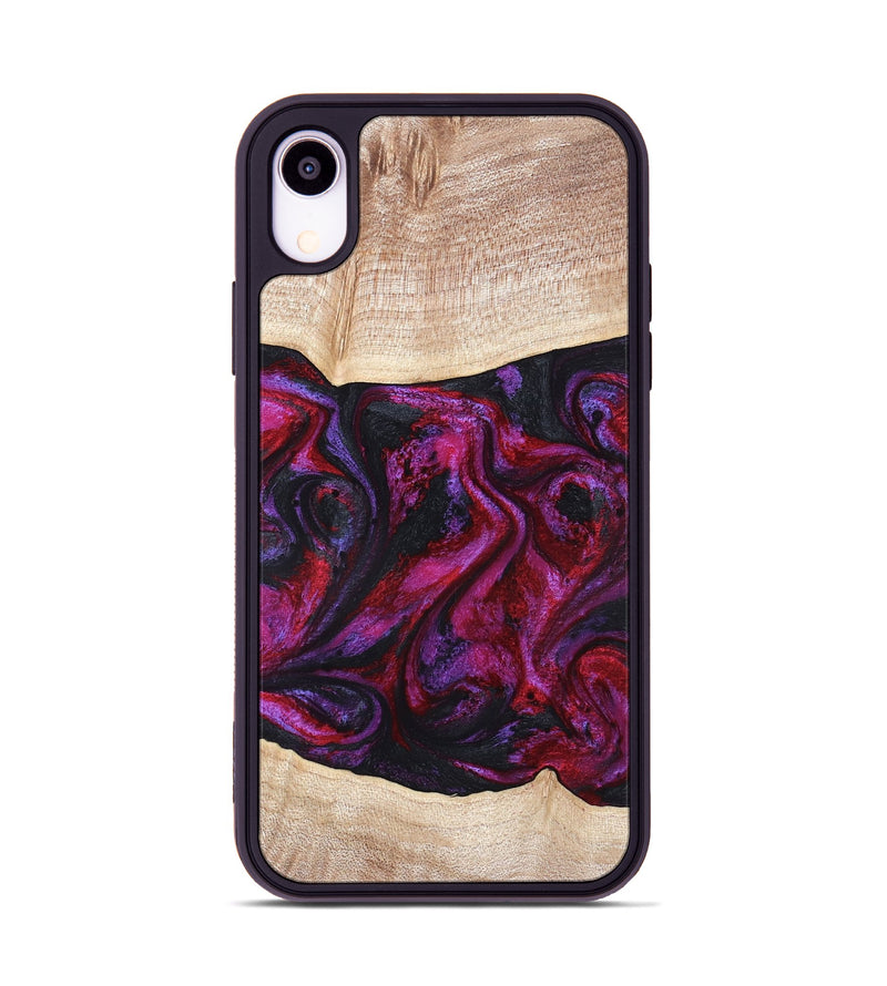 iPhone Xr Wood Phone Case - Tonia (Red, 819629)