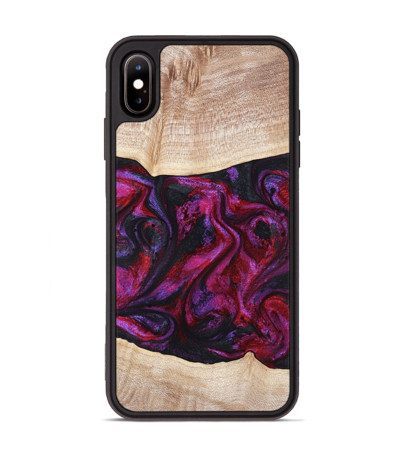 iPhone Xs Max Wood Phone Case - Tonia (Red, 819629)