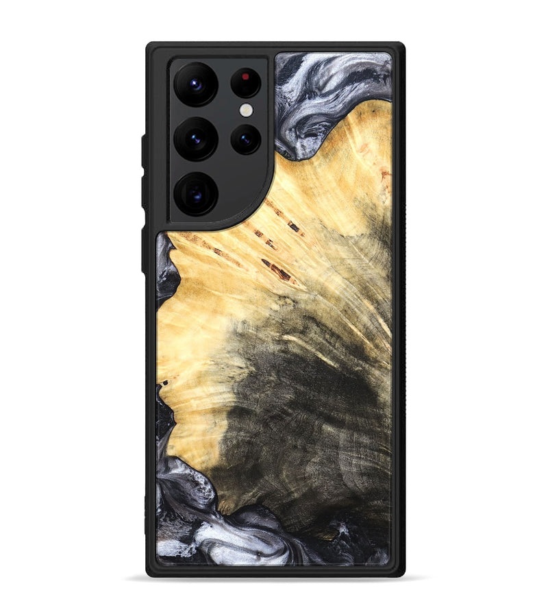 Galaxy S22 Ultra Wood Phone Case - Karli (Black & White, 819632)