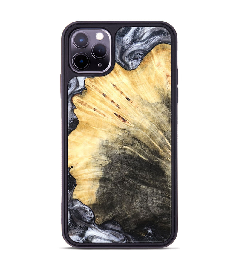 iPhone 11 Pro Max Wood Phone Case - Karli (Black & White, 819632)