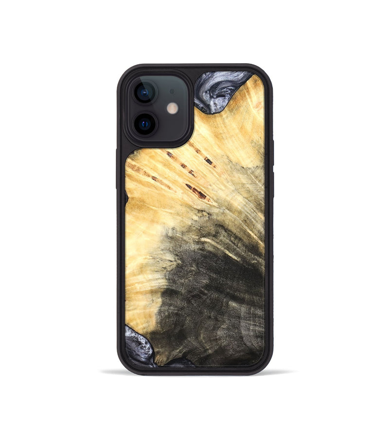 iPhone 12 mini Wood Phone Case - Karli (Black & White, 819632)