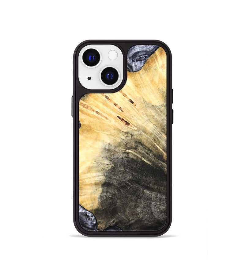 iPhone 13 mini Wood Phone Case - Karli (Black & White, 819632)