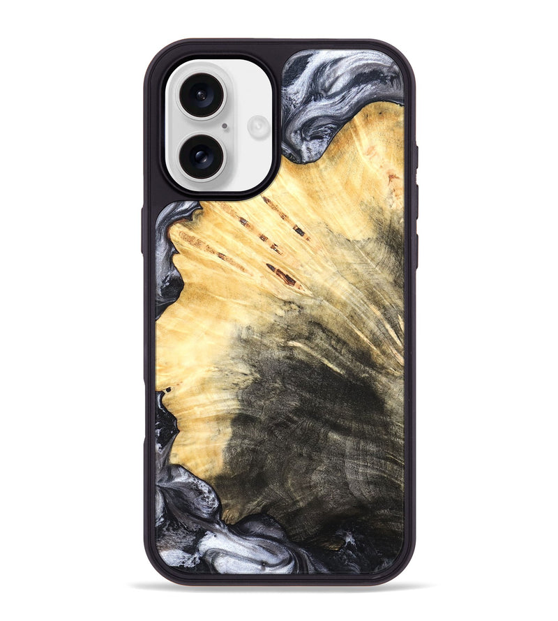 iPhone 16 Plus Wood Phone Case - Karli (Black & White, 819632)