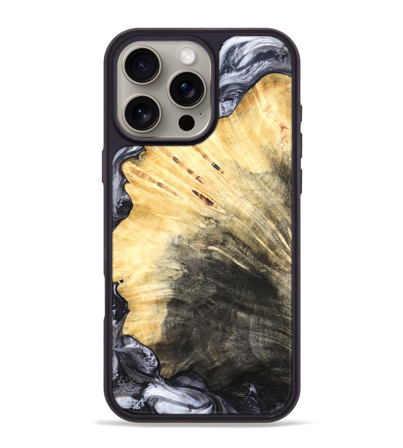 iPhone 16 Pro Max Wood Phone Case - Karli (Black & White, 819632)