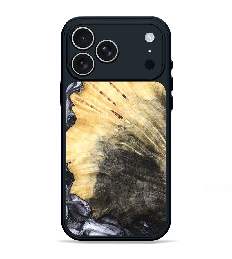 iPhone 17 Pro Max Wood Phone Case - Karli (Black & White, 819632)