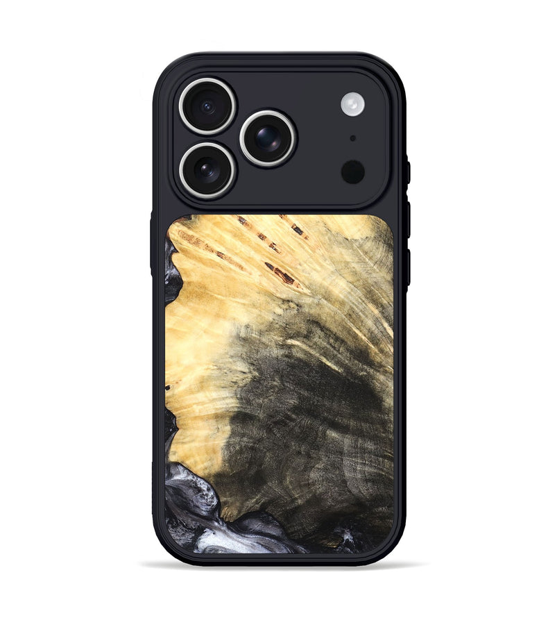 iPhone 17 Pro Wood Phone Case - Karli (Black & White, 819632)