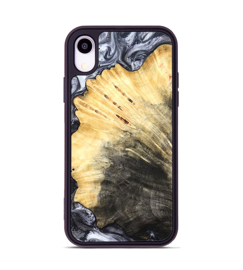 iPhone Xr Wood Phone Case - Karli (Black & White, 819632)